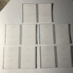 ♦️Brand New♦️ 5 Packs of Table Place Cards